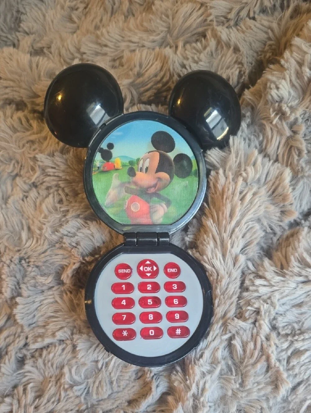 Vintage Mickey Mouse Clubhouse Electronic Flip Cell Phone